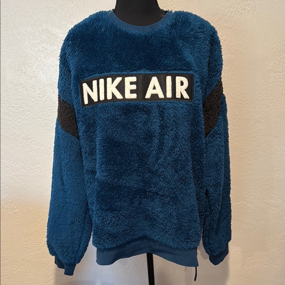 Nike Blue Crewneck Sweater with Bold Logo